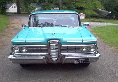 FOR SALE 1959 beige and blue Edsel Ranger Model 58 D 4 door blue interior 8